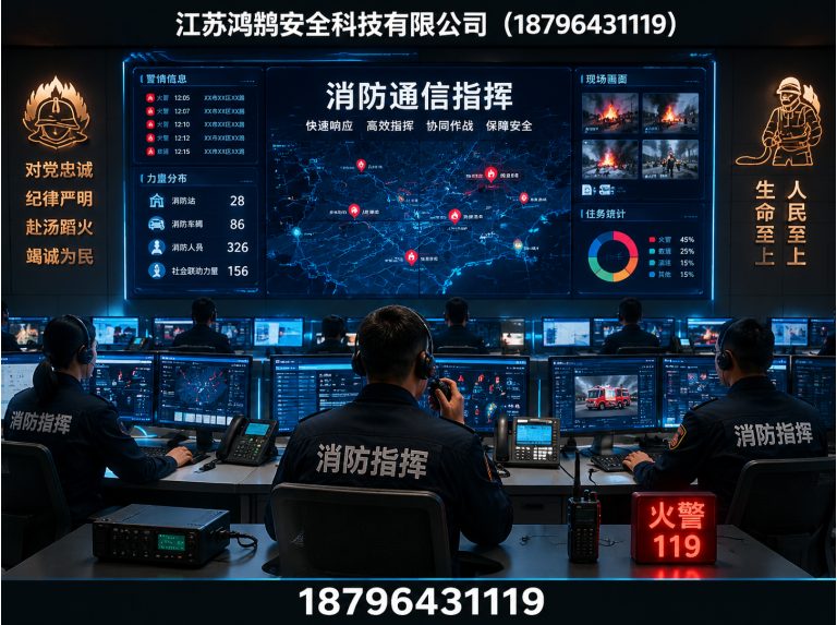 南京消防通信指挥展示图